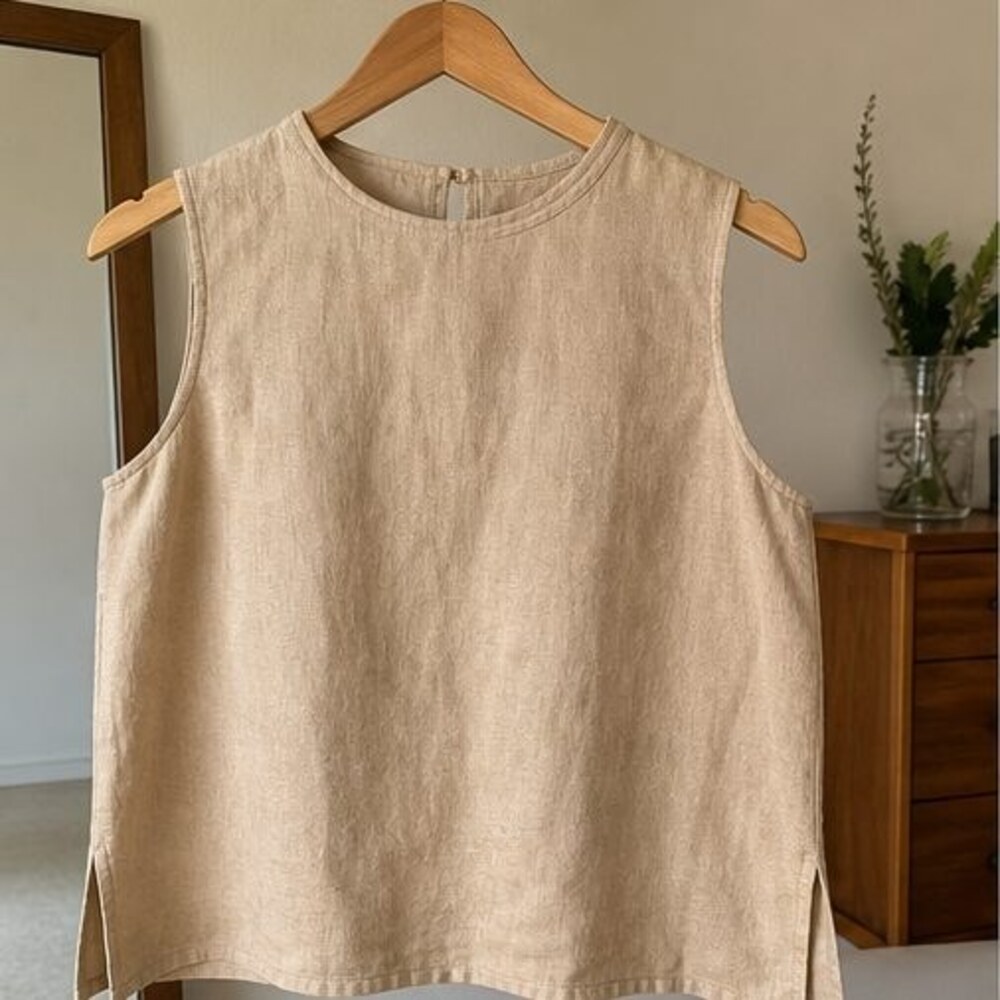 Camel Ruffle Blouse - Picture 1 of 6